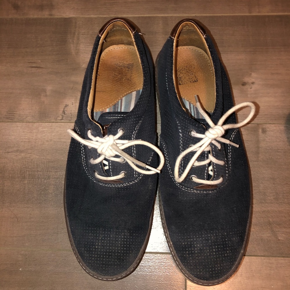Blue Suede Men’s Johnston & Murphy Lace-Up Shoes